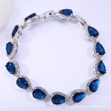 Unusual jewellery blue tear drop bracelet